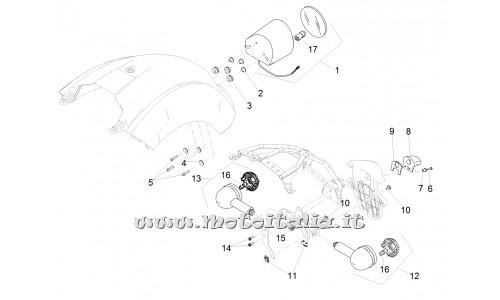 ricambio per Moto Guzzi Eldorado 1400 MY15 - Indicatore posteriore dx - 2D000165