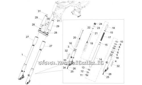 Parts Moto Guzzi Eldorado 1400 US-MY-16 front fork Sachs