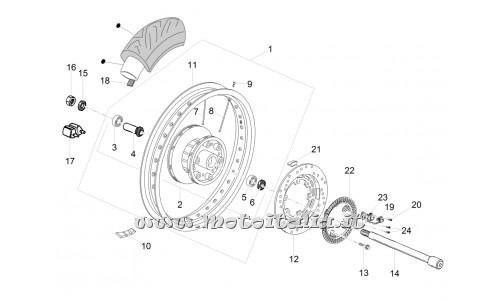 Parts Moto Guzzi V7-Racer II ABS-750 2015 Rear Wheel