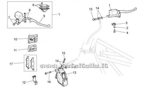 Parts Moto Guzzi V7-II 750 2015 Special ABS-brake system front.