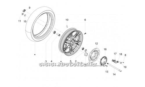 Parts Moto Guzzi V7-II Stone ABS 750 2015 Rear wheel-II