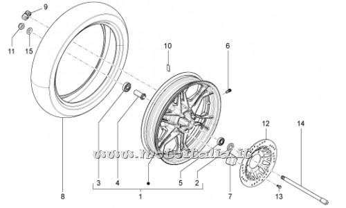 Parts Moto Guzzi V7 Stone-USA-750 CND 2015 Rear wheel-II