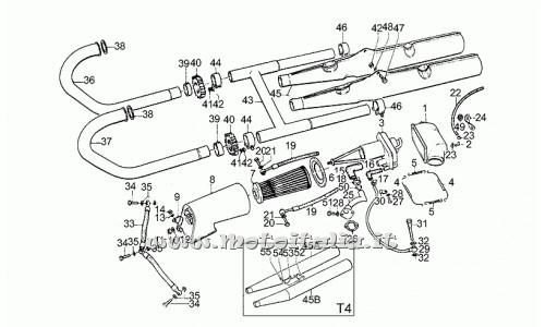 Moto Guzzi parts and derivatives Calif.-850 T3-T4-Pol. PA-CC-850 1979-1985-suction-drain