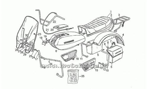 ricambio per Moto Guzzi 850 T3 e Derivati Calif.-T4-Pol.-CC-PA 850 1979-1985 - paraurti ant. - GU28450245
