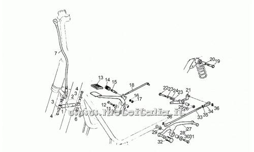 Moto Guzzi parts and derivatives Calif.-850 T3-T4-Pol. PA-CC-850 1979-1985-850T3 Pedals California