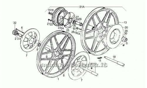 Moto Guzzi parts and derivatives Calif.-850 T3-T4-Pol. PA-CC-850 1979-1985-alloy wheels