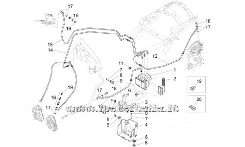 Ricambi Moto Guzzi-California 1400 Touring ABS 2012 - 2014-Impianto frenante ABS