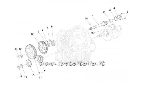 ricambio per Moto Guzzi California 1400 Touring ABS 2012 - 2014 - Vite TBEI M6x14 - GU98350315
