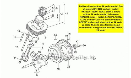 Parts Moto Guzzi-Sport-Mandello-1100 1999-2001 Crankshaft - cylinder - piston