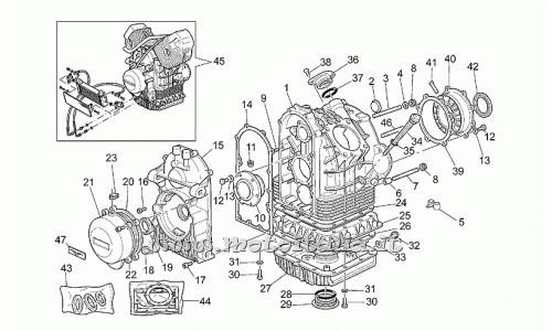 Moto Guzzi Parts-Sport-Mandello-1100 1999-2001 crankcase