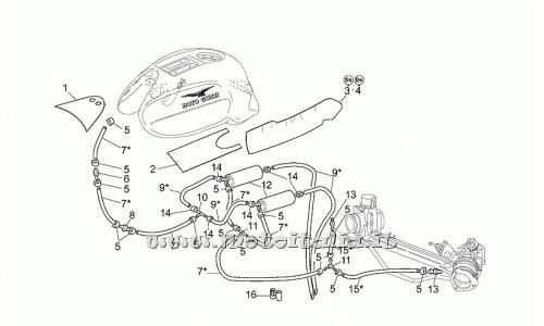 Ricambi Moto Guzzi-Sport-Mandello 1100 1999-2001-Impianto recupero vapori benzina