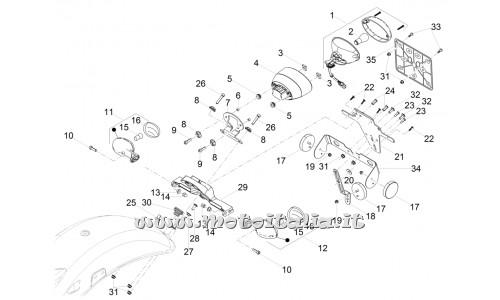 Ricambi Moto Guzzi-V9 Roamer 2017-Fanaleria posteriore