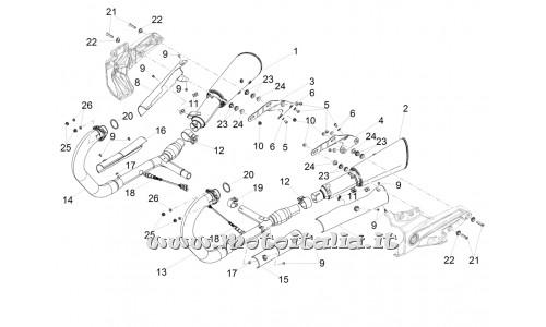 parts for Moto Guzzi Bold 1400 Carbon 2017 - PATENT PROTECTION SILENCER SX - 2B0033345