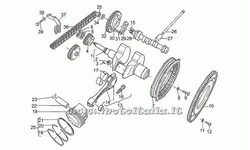 parts for Moto Guzzi Sport 1100 Carburetors 1994-1996 - piston rings kit - GU30060660