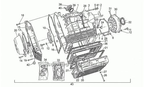 parts for Moto Guzzi Sport 1100 Carburetors 1994-1996 - generator cover - GU18001650