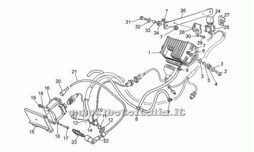 parts for Moto Guzzi 1100 Sport carburetor from 1994 to 1996 - M6x1 nut - GU92630206