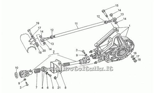parts for Moto Guzzi 1100 Sport carburetor from 1994 to 1996 - Spacer - GU95100303