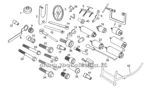 parts for Moto Guzzi 1100 Sport Corsa 1998-1999 - center stand - GU00979717