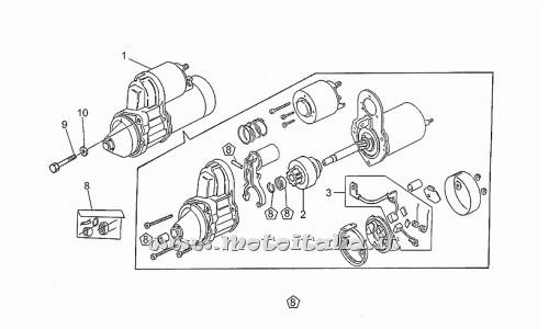 parts for Moto Guzzi 1100 Sport Corsa 1998-1999 - starter Valeo - GU30730711