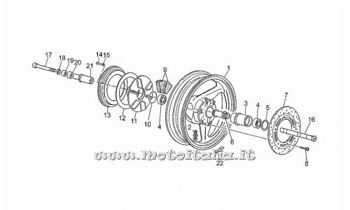 Parts Moto Guzzi Corsa Sport-1998-1999-1100 Rear wheel