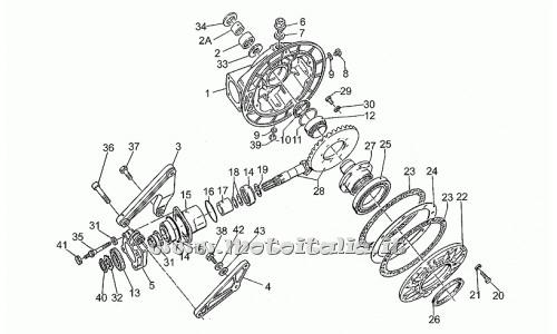 parts for Moto Guzzi 1100 Sport Corsa 1998-1999 - Transmit box. - GU01350310