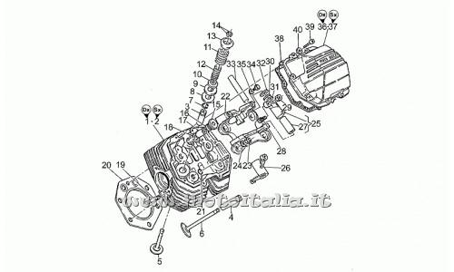 parts for Moto Guzzi 1100 Sport Injection 1996-1999 - Valve guide exhaust - GU13036801