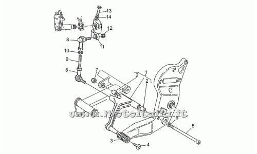 parts for Moto Guzzi 1100 Sport Injection 1996-1999 - shift lever cpl. - GU37250805