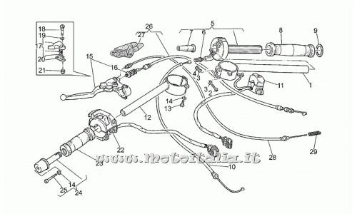 parts for Moto Guzzi 1100 Sport Injection 1996-1999 - gas cable - GU01117500