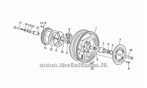 Parts Moto Guzzi Sport Injection-1996-1999-1100 Rear wheel