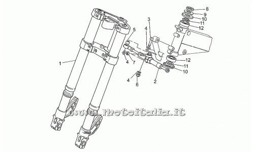 parts for Moto Guzzi 1100 Sport Injection 1996-1999 - front fork - GU01490200
