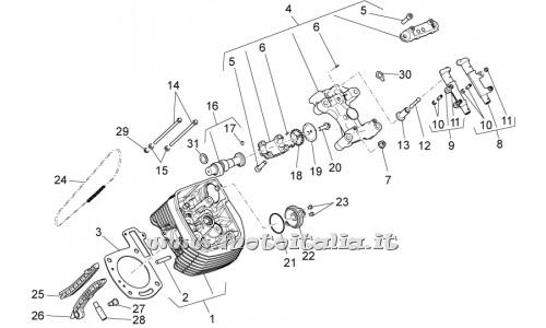 parts for Moto Guzzi 1200 Sport 8V 2008-2013 - Head left cylinder - 872 755
