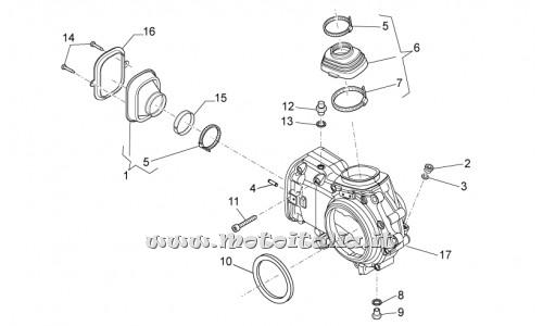 Parts Moto Guzzi 1200 Sport-2008-2013-8V Transmission Rear-Ceiling Box