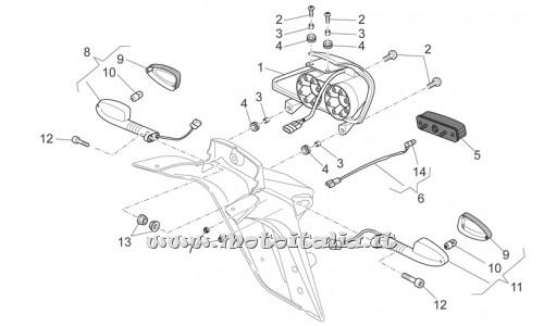parts for Moto Guzzi 1200 Sport 8V 2008-2013 - lamp - GU93450105