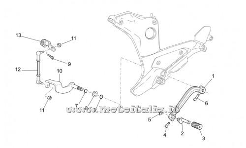 parts for Moto Guzzi 1200 Sport 8V 2008 to 2013 - the reference lever - GU05258230