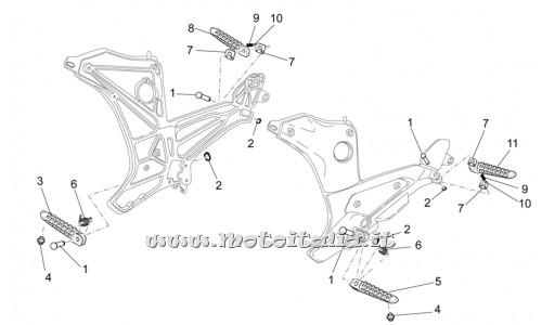 parts for Moto Guzzi 1200 Sport 8V 2008-2013 - end platform plate race - AP8134451