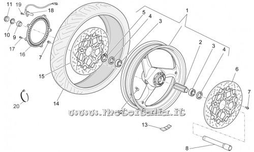parts for Moto Guzzi 1200 Sport 8V 2008-2013 - Spacer bearings - GU05615230