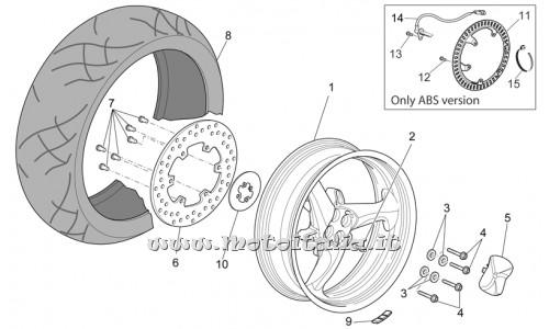 parts for Moto Guzzi 1200 Sport 8V 2008-2013 - Disco post brake. - GU05635730