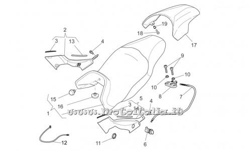 parts for Moto Guzzi 1200 Sport 8V 2008-2013 - Dual seat - 977 831