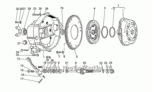 parts for Moto Guzzi 650 1987-1989 - intermediate casing - GU14086000