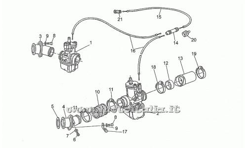 parts for Moto Guzzi 650 1987-1989 - Carburetor right PHBH 30BD - GU23112674
