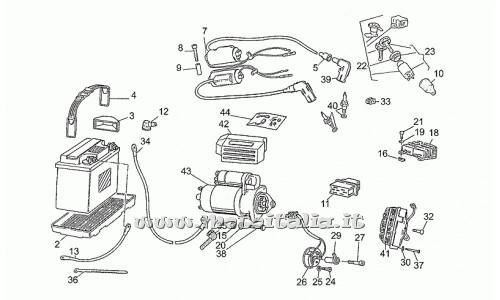 parts for Moto Guzzi 650 1987-1989 - starter Valeo - GU30730711