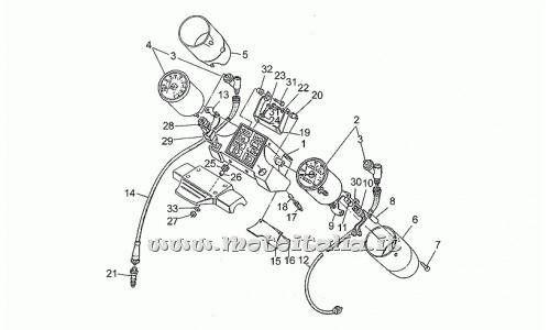parts for Moto Guzzi 650 1987-1989 - speedometer container - GU23762010