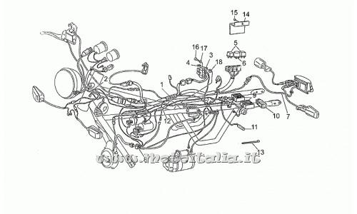 parts for Moto Guzzi 650 from 1987 to 1989 - the dashboard wiring - GU23747211