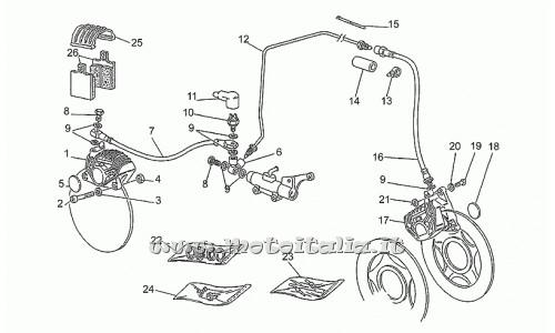 Moto Guzzi Parts 650-1987-1989-brake system ant.sx-post