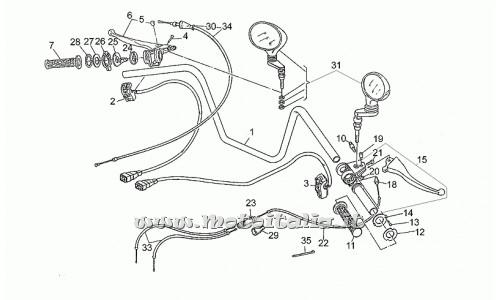 parts for Moto Guzzi 650 1987-1989 - gas cable - GU23117770