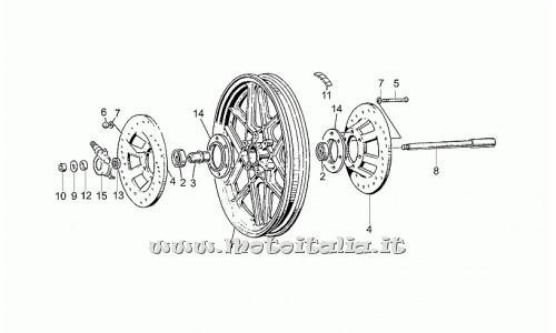 parts for Moto Guzzi 650 1987-1989 - speedometer Referral Z = 20/10 - GU61762530