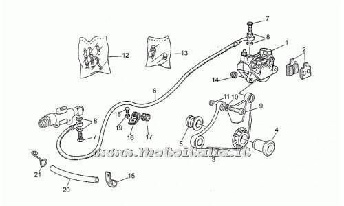 Moto Guzzi Parts-Police-PA Series 2A 750 1995-2001 post-caliper brake
