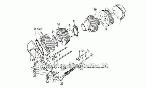 parts for Moto Guzzi 850 T3 and derivatives Calif. T4-Pol-CC-850 PA from 1979 to 1985 - east Spring. 4 - GU13037400