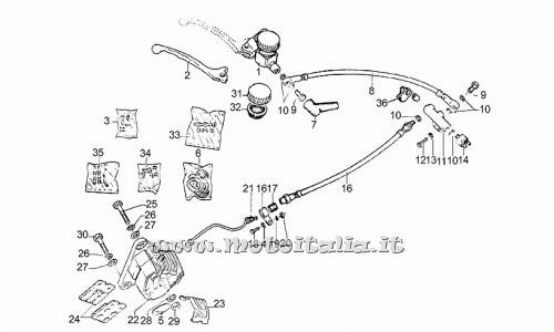 Moto Guzzi Parts 850-T3 and derivatives Calif. T4-Pol-CC-PA 850 1979- 1985-brake system ant.dx