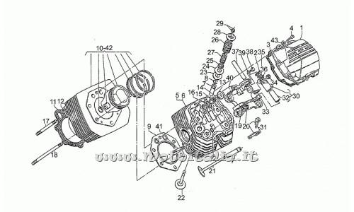 Parts Moto Guzzi-III Series 850 1985-1988 Civil-Cylinder Head